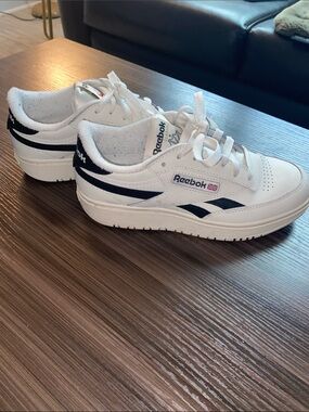 Reebok Kids White and Navy Athletic Sneakers